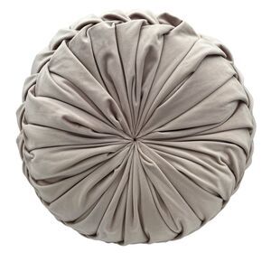 80s VINTAGE Hollywood Regency BOUDIOR Velvet PILLOW Pleated Tuft Blush MCM